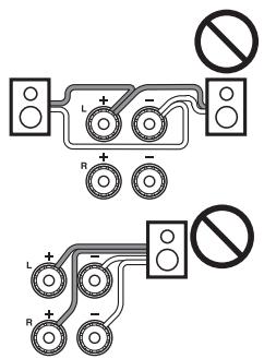 ONKYO HT-S7300 - Precauciones para la connexion de los altavoces - 7