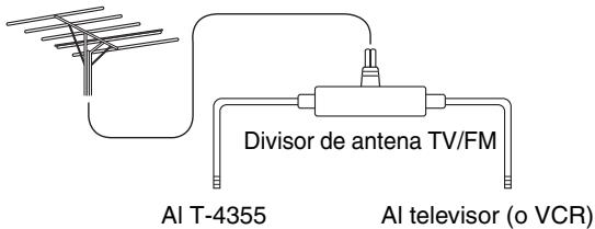 ONKYO T-4355 - Utilizar un divisor de antenna de TV/FM - 1