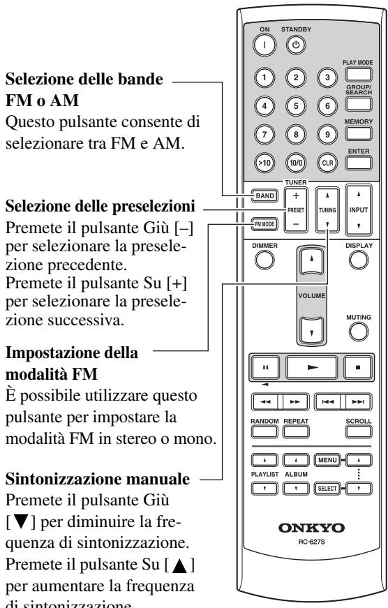 ONKYO T-4355 - Comando del sintonizzatore tramite telecomando RC-627S (fornito in dotazione con l'A-9355/A-9155) - 1