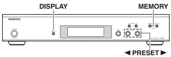 ONKYO T-4355 - Asignar nombres a las presintonías - 1