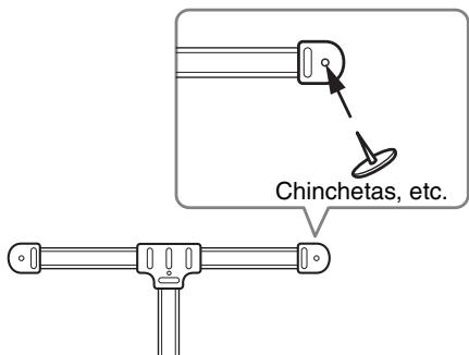 ONKYO T-4355 - Utilice chinchetas o algo similar para fazer la antenna FM en su posicion correcta. - 1