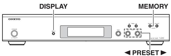 ONKYO T-4355 - Nommer les mémoires - 1