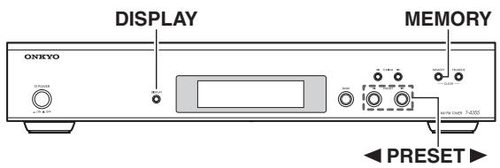ONKYO T-4355 - Assegnazione di un nome alle presezioni - 1