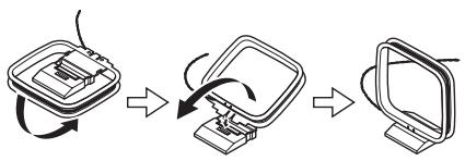 ONKYO T-4355 - Assemble l'antenna AM a quadro, inserendo le linguette nella base, come viene molto. - 1