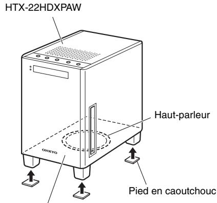 ONKYO HTX-22HDX - Pieds en caoutchouc pour l'ampli/subwoofer - 1