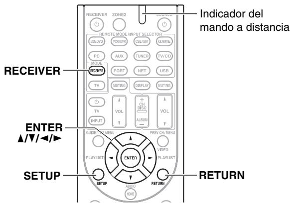 ONKYO TX-NR609 - Procedimientos comunes en el menu de configuración - 1