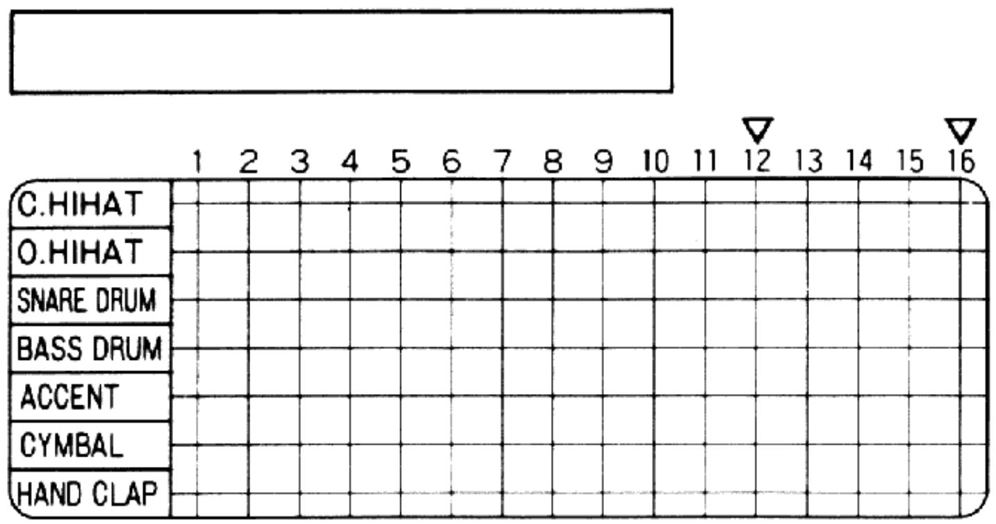BOSS DR-110 - Mémo original - 1