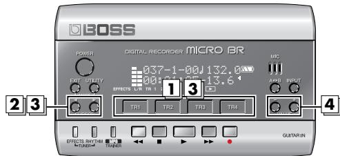 BOSS MICRO BR - Régler le volume d'une piste - 1
