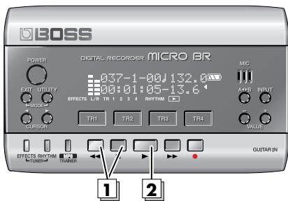 BOSS MICRO BR - Écouter un morceau enregistré - 1