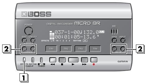 BOSS MICRO BR - Ajouter des effets (effets d'insertion) - 2