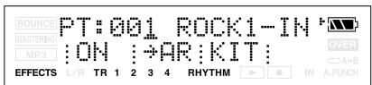 BOSS MICRO BR - Appuyez sur [RHYTHM] - 1
