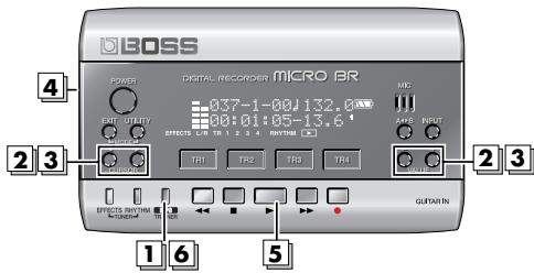 BOSS MICRO BR - Changer la vitesse de reproduction (time stretch) - 1