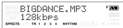 BOSS MICRO BR - Afficher des infos sur les fichiers mp3/wav - 2
