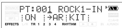 BOSS MICRO BR - Appuyez sur [RHYTHM] - 1