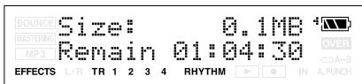 BOSS MICRO BR - Appuyez sur CURSOR - 1