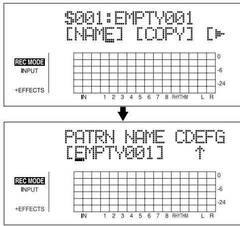 BOSS BR-864 - Nommer un pattern - 1
