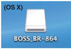 BOSS BR-864 - Les répertoires et les fichiers créés sur la carte mémoire sont affichés à l'écran de l'ordinateur. - 1