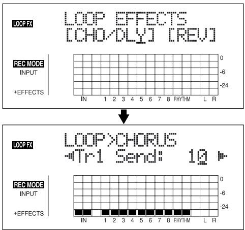BOSS BR-864 - Réglage du niveau de départ des effets de boucle - 1