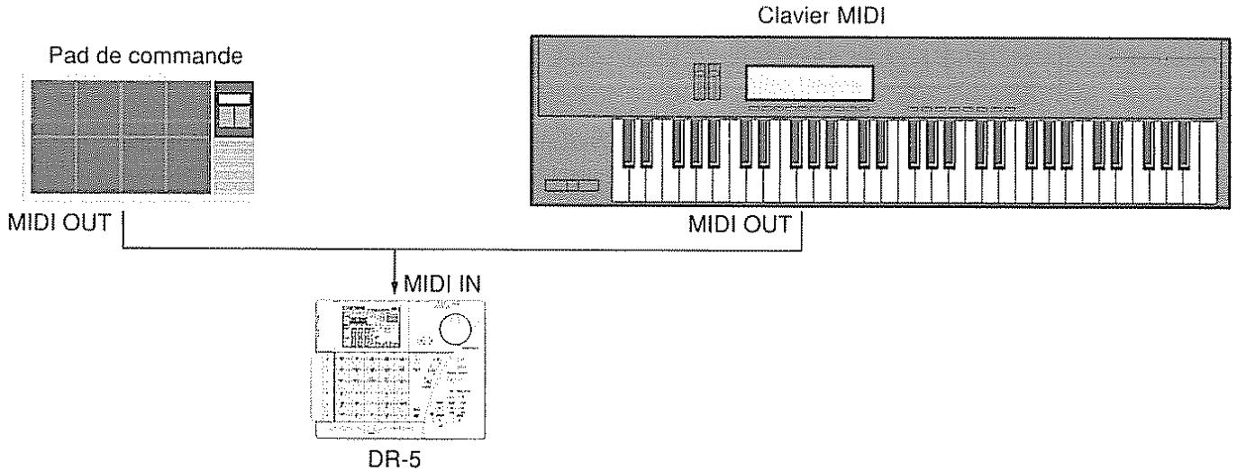 BOSS DR-5 - Faire jouer un appareil MIDI externe/utiliser l'instrument comme générateur de sons MIDI - 1