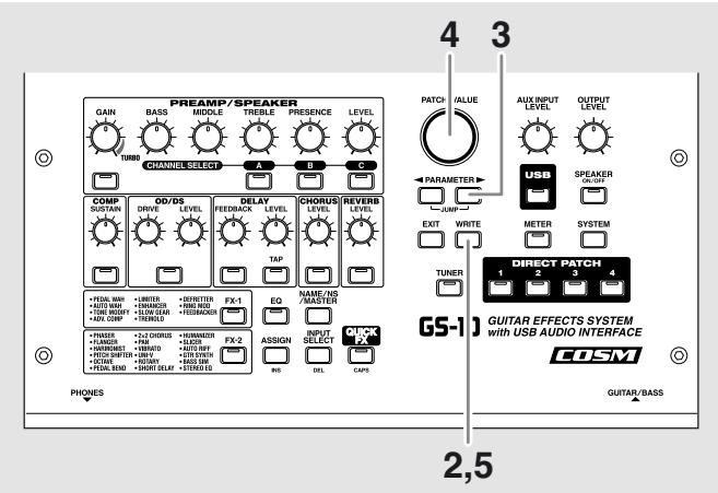 BOSS GS-10 - Déplacement des Patches - 1