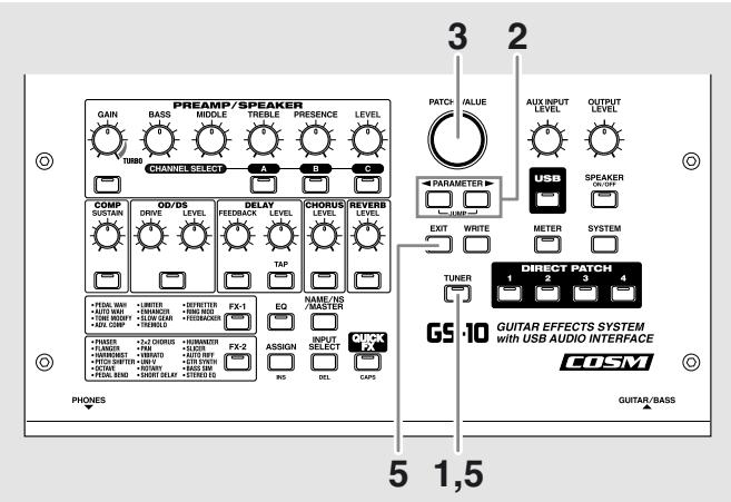 BOSS GS-10 - Bypass: - 1