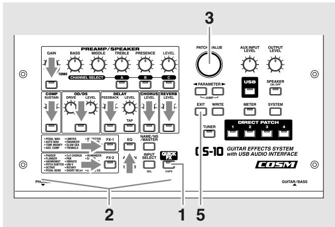 BOSS GS-10 - Paramétrage simplifié (QUICK FX) - 1