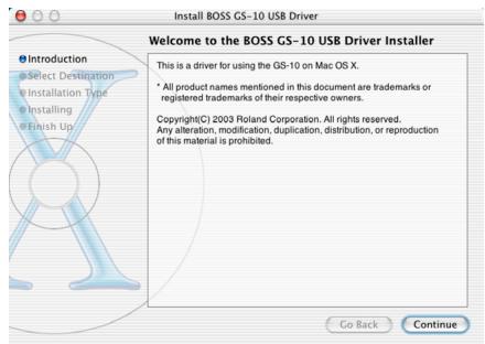 BOSS GS-10 - Utilisateurs Mac OS X - 2