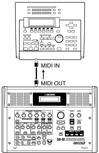 BOSS GS-10 - Pour la sauvégarde vers un séquenceur MIDI - 1