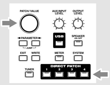 BOSS GS-10 - Selection des Patches (Patch Change) - 1
