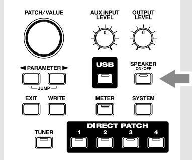 BOSS GS-10 - Utilisation des haut-parleurs du GS-10 - 1