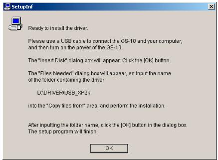 BOSS GS-10 - Dans ce dialogue saisissez le chemin d'accès ci-après dans le champ «Open» et cliquez sur [OK]. - 2