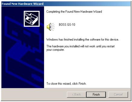 BOSS GS-10 - Dans le champ source «Copy files from», saisissez le nom du réseau indiqué dans le dialogue et cliquez sur [OK]. - 3