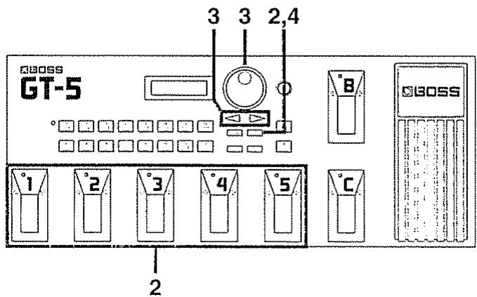 BOSS GT-5 - Assignnlation de commande On/Off - 1