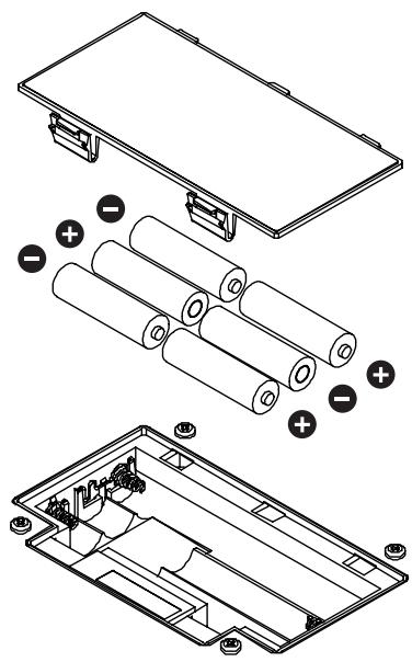 BOSS ME-50B - Installer les piles - 1