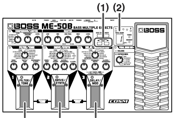 BOSS ME-50B - Changer de banque - 1