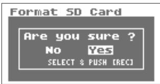 BOSS R-09HR - Sélectionnez « yes - 1