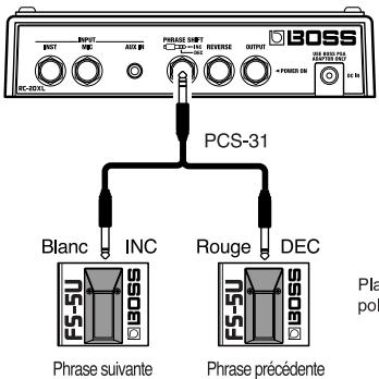 BOSS RC-20XL - Connexion de deux FS-5U - 1