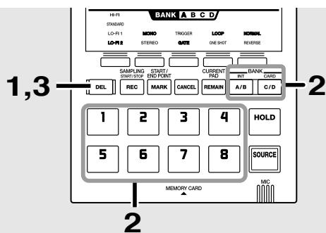BOSS SP-202 - Suppression d'un échantillon - 1