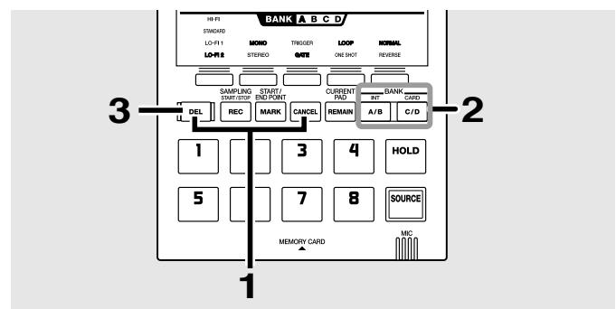 BOSS SP-202 - Suppression de tous les échantillons - 1