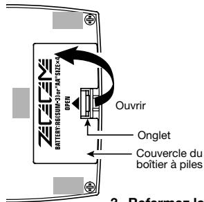 ZOOM 504II - Alimentation de l'appareil avec des piles - 1