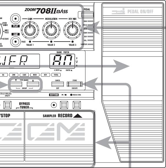 ZOOM 708II - Changement du son d'un Patch - 1