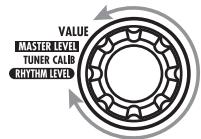 ZOOM G1XN - En maintainant la touche RHYTHM [▶/■], utilisez la molette [VALUE] - 2
