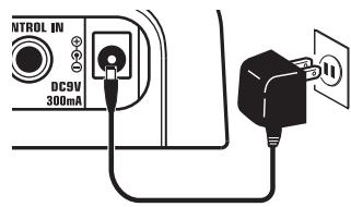 ZOOM G1XN - En cas d'alimentation par adaptateur secteur - 2