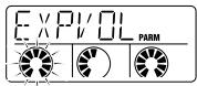 ZOOM GFX-4 - Appuyez sur le bouton de module PEDAL de sorte que l'écran affiche "EXPVOL". - 1