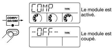 ZOOM GFX-4 - Choisissez le module de destination voulu en appuyant sur le bouton du module en question (COMP/OD/ENV, DRIVE, EQUALIZER, PEDAL, MODULATION, DELAY/REVERB). - 1
