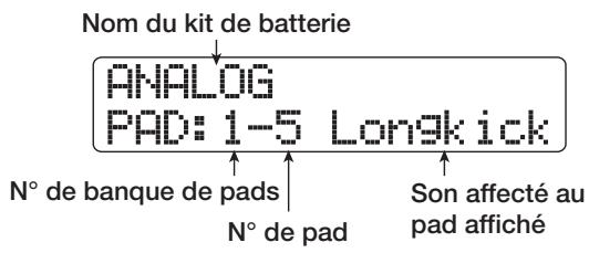 ZOOM HD16 - Depuis l'écran principal, maintenez enfoncée la touche [SHIFT] dans la section des pads et pressez le pad 9 (kit/prog) pour qu'il s'allume. - 1