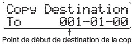 ZOOM HD16 - Tournez la molette pour sélectionner la mesure de fin de la source de copie et pressez la touche [ENTER]. - 1
