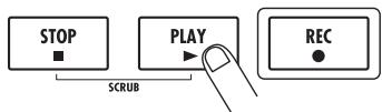 ZOOM HD16 - Pressez la touche PLAY [▶] dans la section de transport. - 1