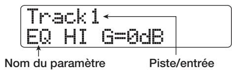 ZOOM HD16 - Depuis l'écran principal, pressez la touche [TRACK parameter] en section de contrôle. - 1