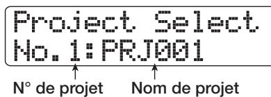 ZOOM HD16 - Référez-vous aux étapes 1 - 3 de “procedure de base” pour faire apparaître “SELECT” en seconde ligne de l'afficheur. puis pressez la touche [ENTER]. - 1